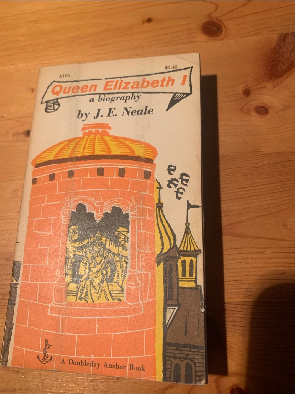 Queen Elizabeth I Biography Rare Book from 1957 JE Neale